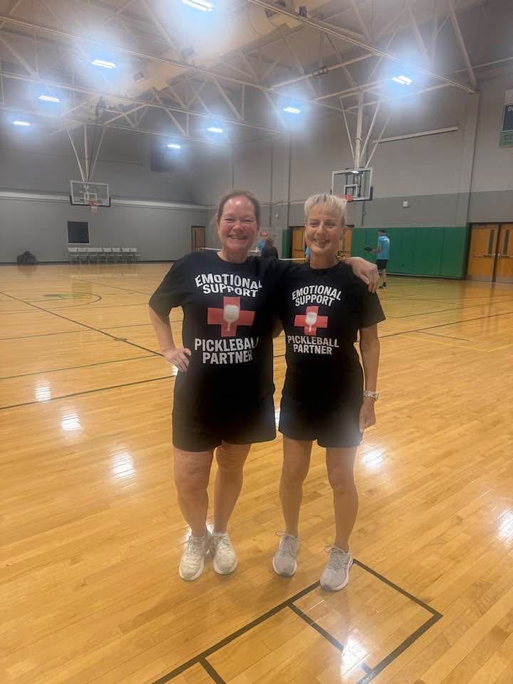 Customer photo review of Emotional Support Pickleball T-Shirt