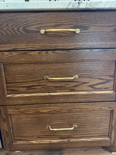 Customer photo review of Serene Cabinet Pulls - Antique Brass