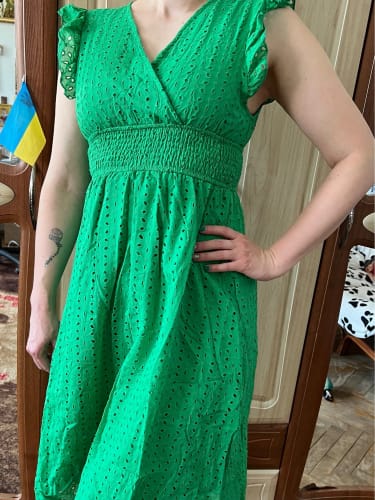 Customer photo review of Boho Midi Dress Sleeveless Beach