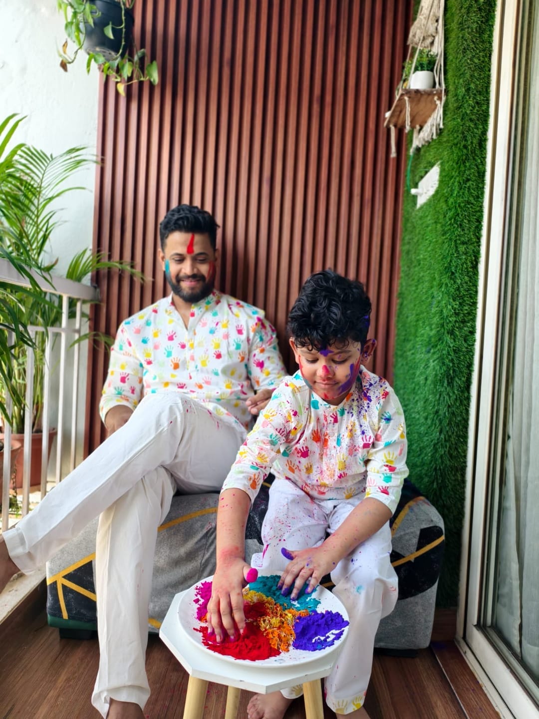 Customer photo review of Painted Palms Holi Kurta Pajama