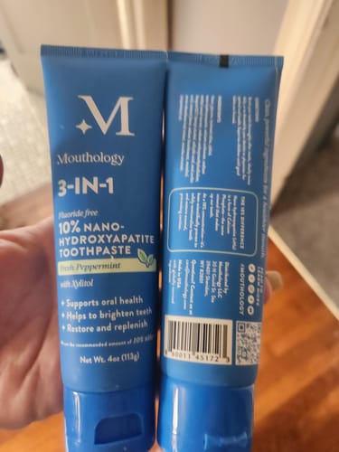 Customer photo review of 10% Nano-Hydroxyapatite Toothpaste