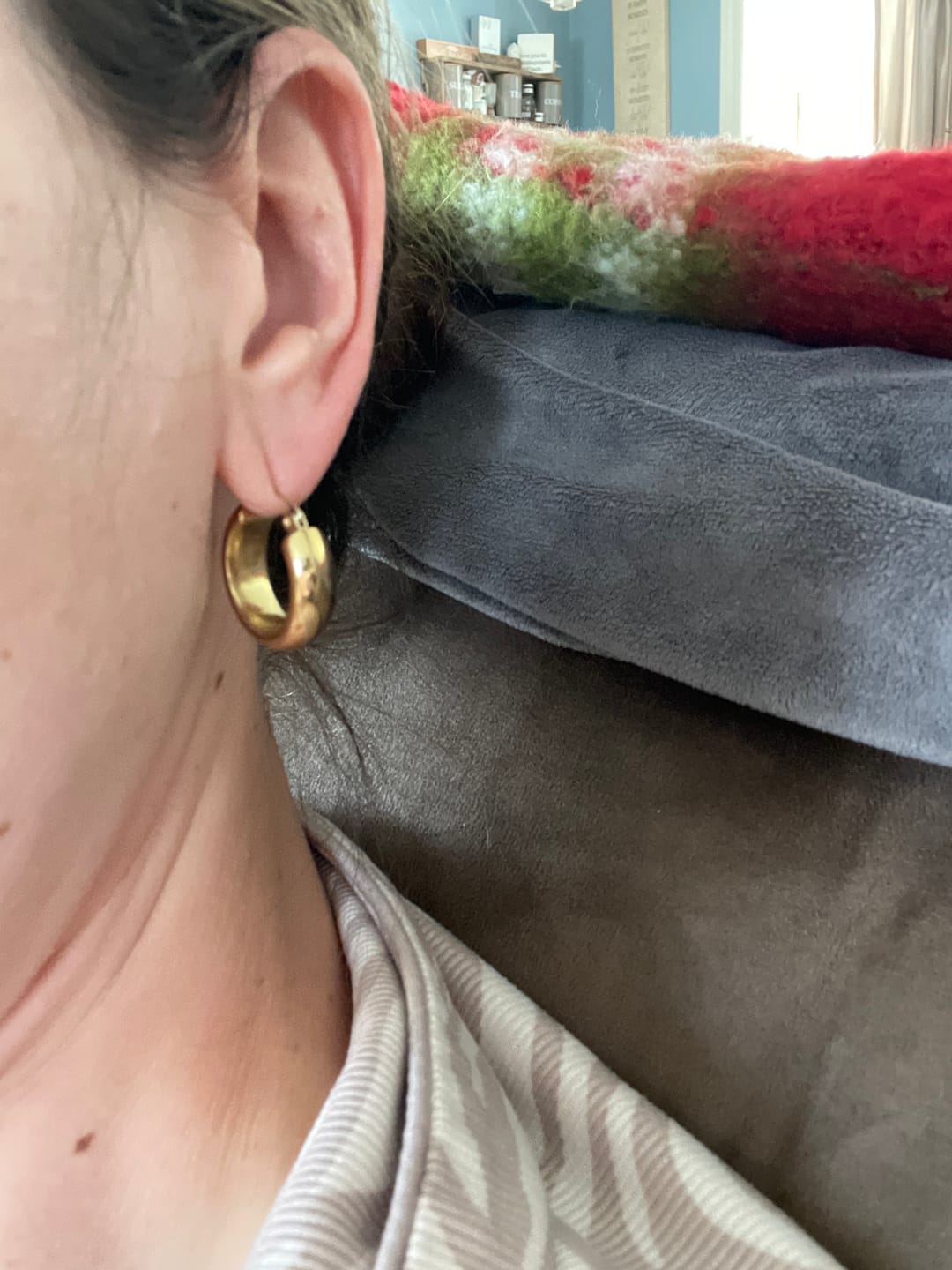 Customer photo review of Bold Hoop Earrings