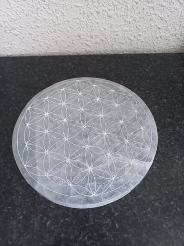 Customer photo review of Placa de Selenita con Flor de la Vida || Limpieza de Minerales