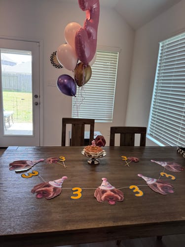 Customer photo review of Personalized Dog Party Pack