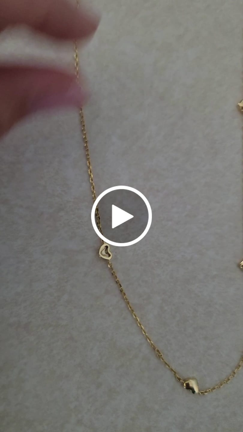 Customer video review of Jane 18k White Gold Plated Heart Station Necklace
