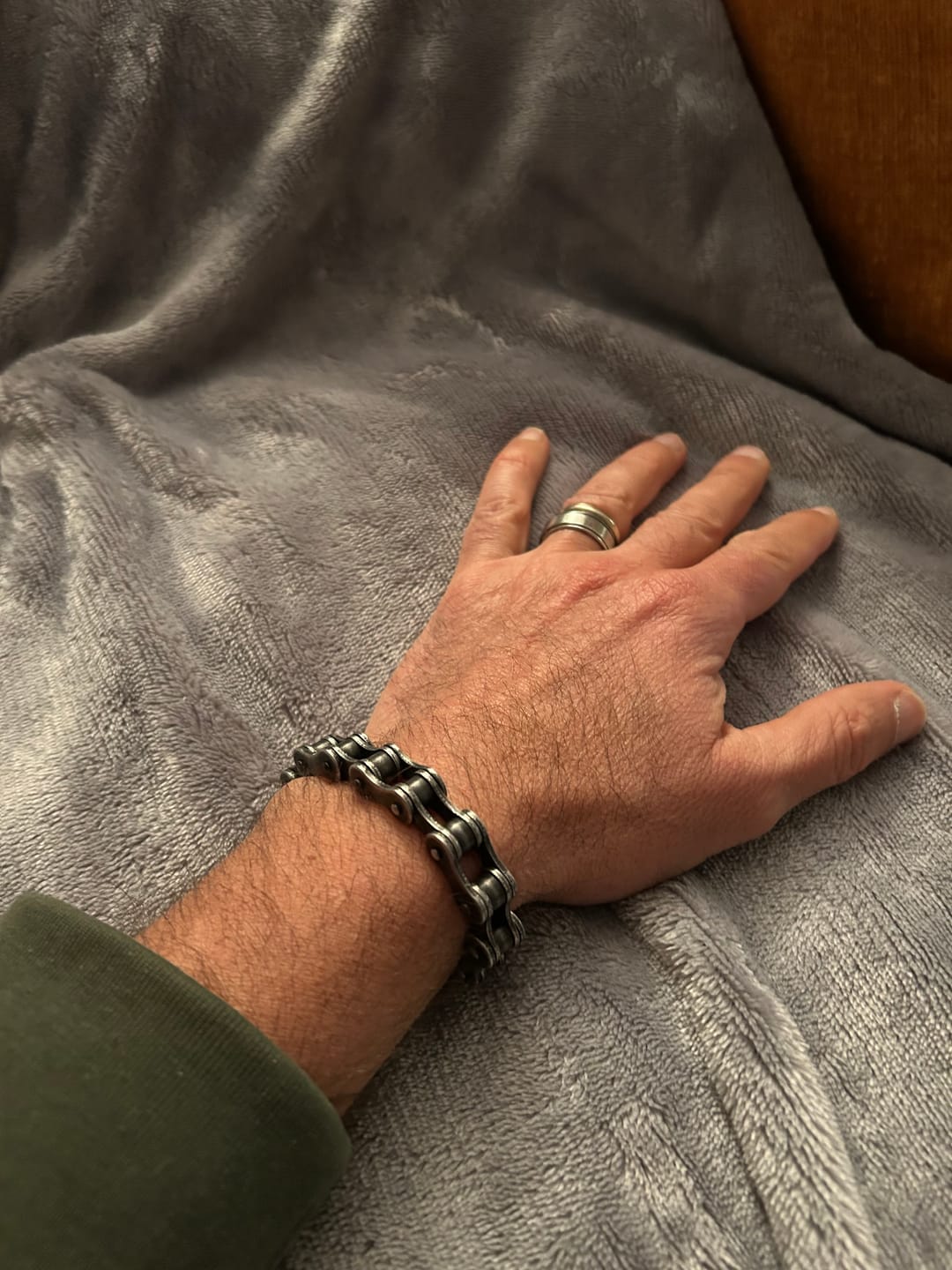 Customer photo review of Cycolinks 10mm Retro Rustic Silver Bike Chain Bracelet