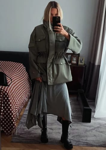 Customer photo review of Cressida Elastic Waist Utility Jacket