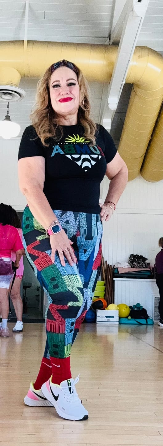 Customer photo review of Zumba Libre High Neck Crop Tank