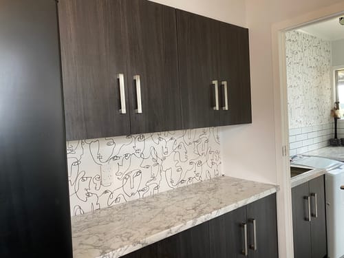 Customer photo review of Face Off Wallpaper - Last Roll