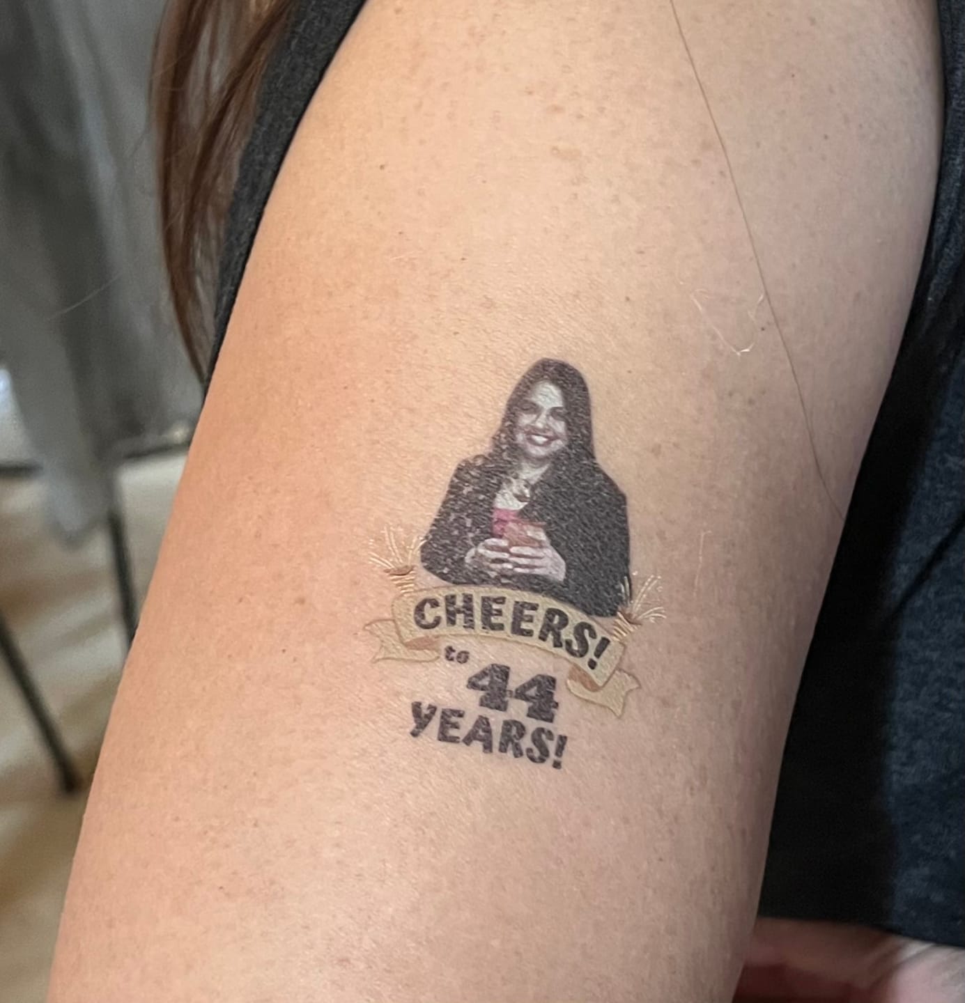 Customer photo review of Cheers to Years Birthday Banner