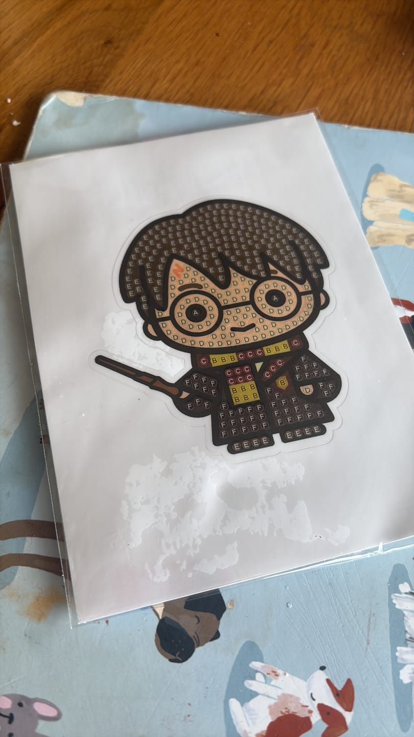 Customer photo review of Harry Potter Crystal Art Sticker Pack