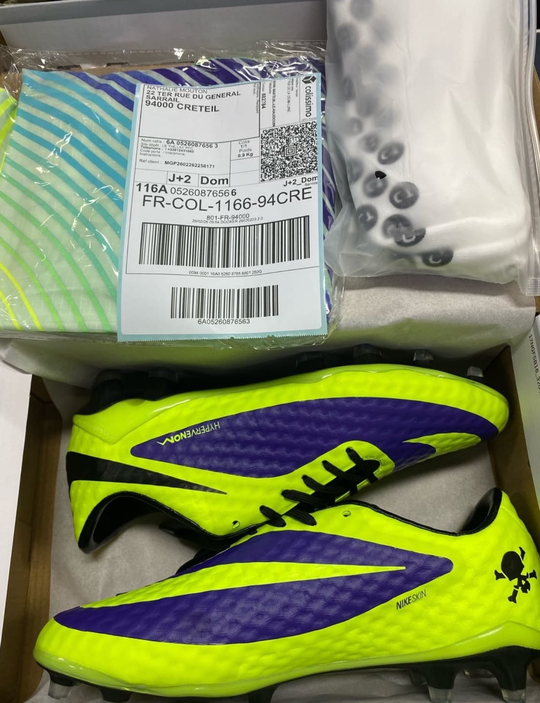 Customer photo review of New Hypervenom Phantom 1 FG - Neon/Lilla/Sort
