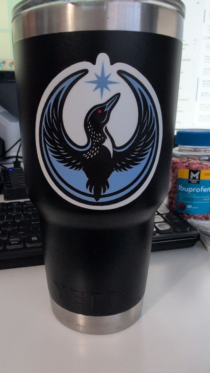 Customer photo review of Rebel Loon Sticker