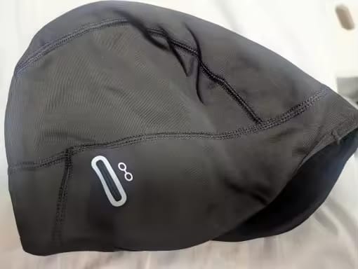 Customer photo review of West Cap – Thermal Fleece & Ice Silk Helmet Liner