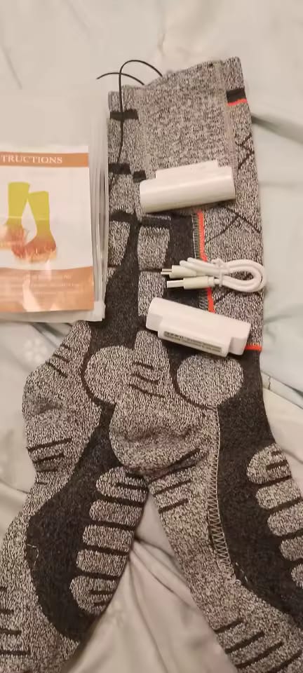 Customer photo review of Verwarmde sokken – Perfect voor skiën, outdoor & winter