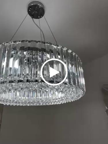 Customer video review of Modern Round Crystal Chandelier