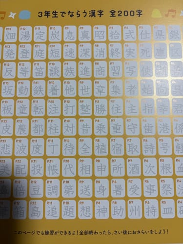 Customer photo review of 文字が消える!? まほうのドリル 漢字（１年生・２年生・３年生）
