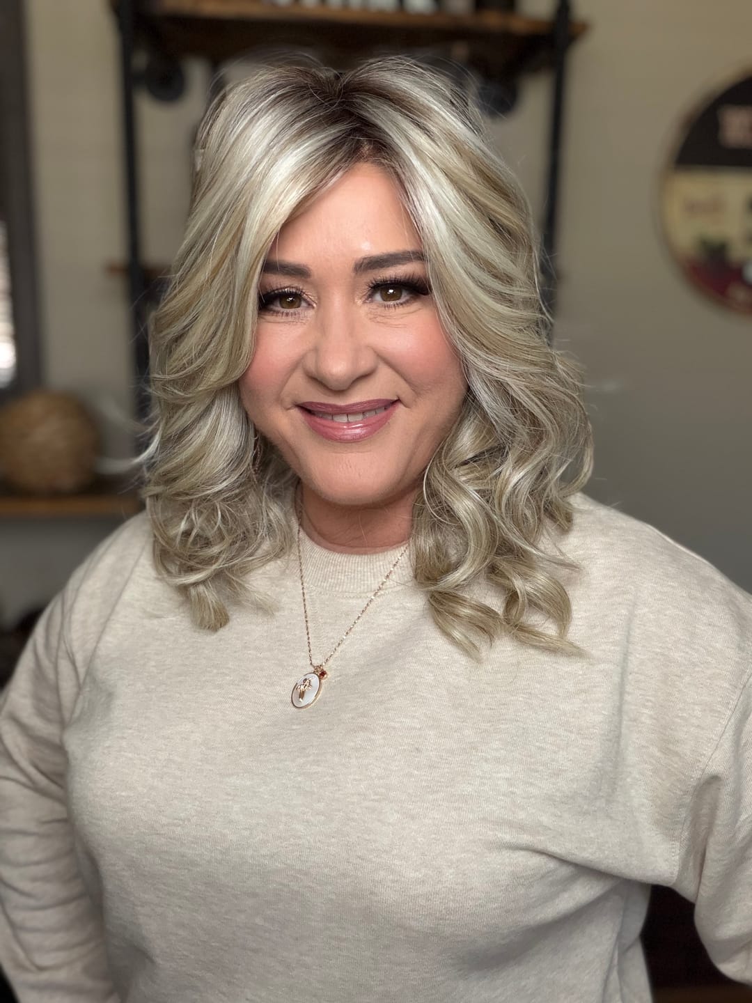Customer photo review of BOMBSHELL BEAUTY - Sandy Blonde