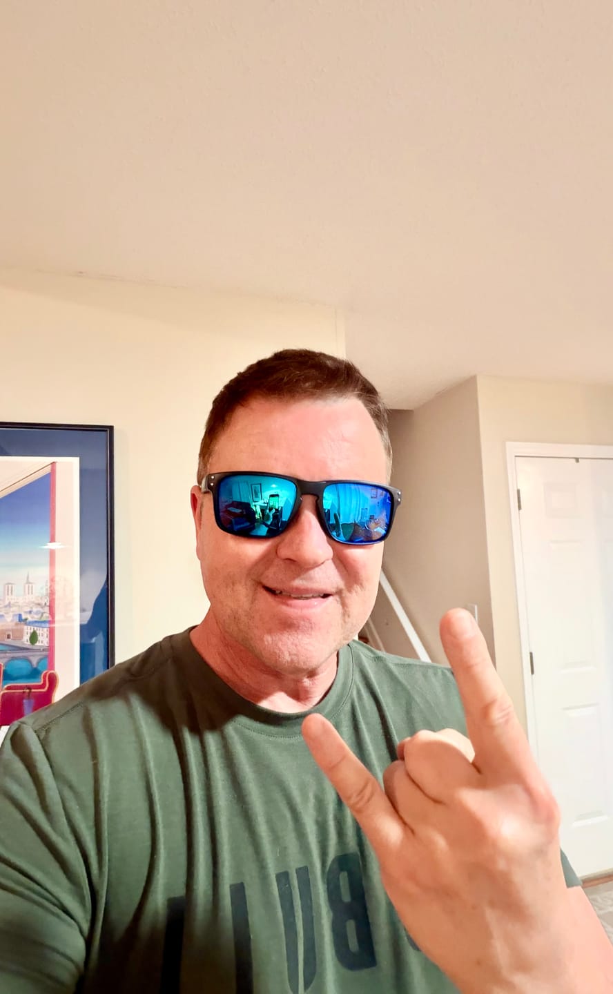 Customer photo review of 80Eighty® Polarized Sunglasses - Blue Chrome
