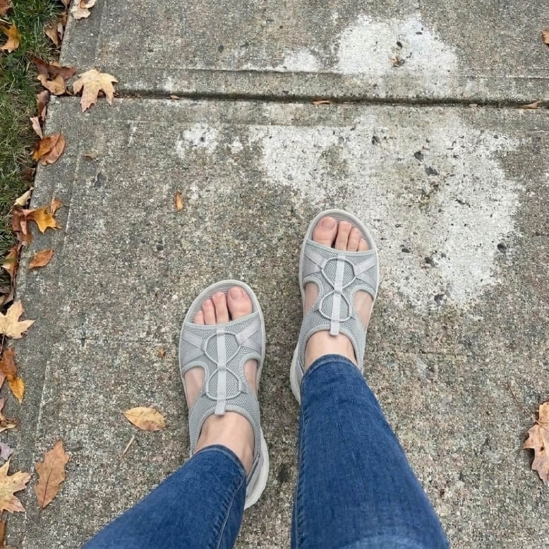 Customer photo review of OS Aria Sandal – Cushioned Sole & Pressure Relief