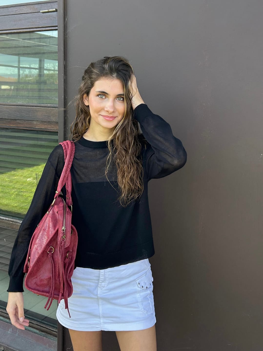 Customer photo review of It girl bag cherry red