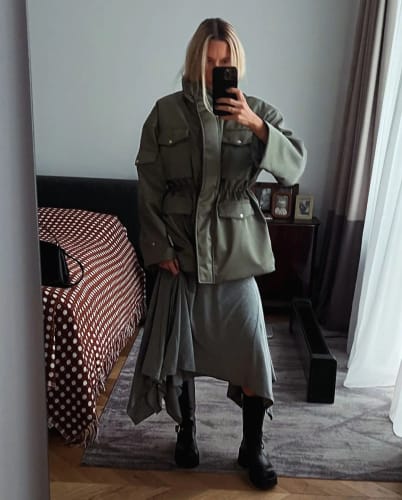 Customer photo review of Cressida Elastic Waist Utility Jacket