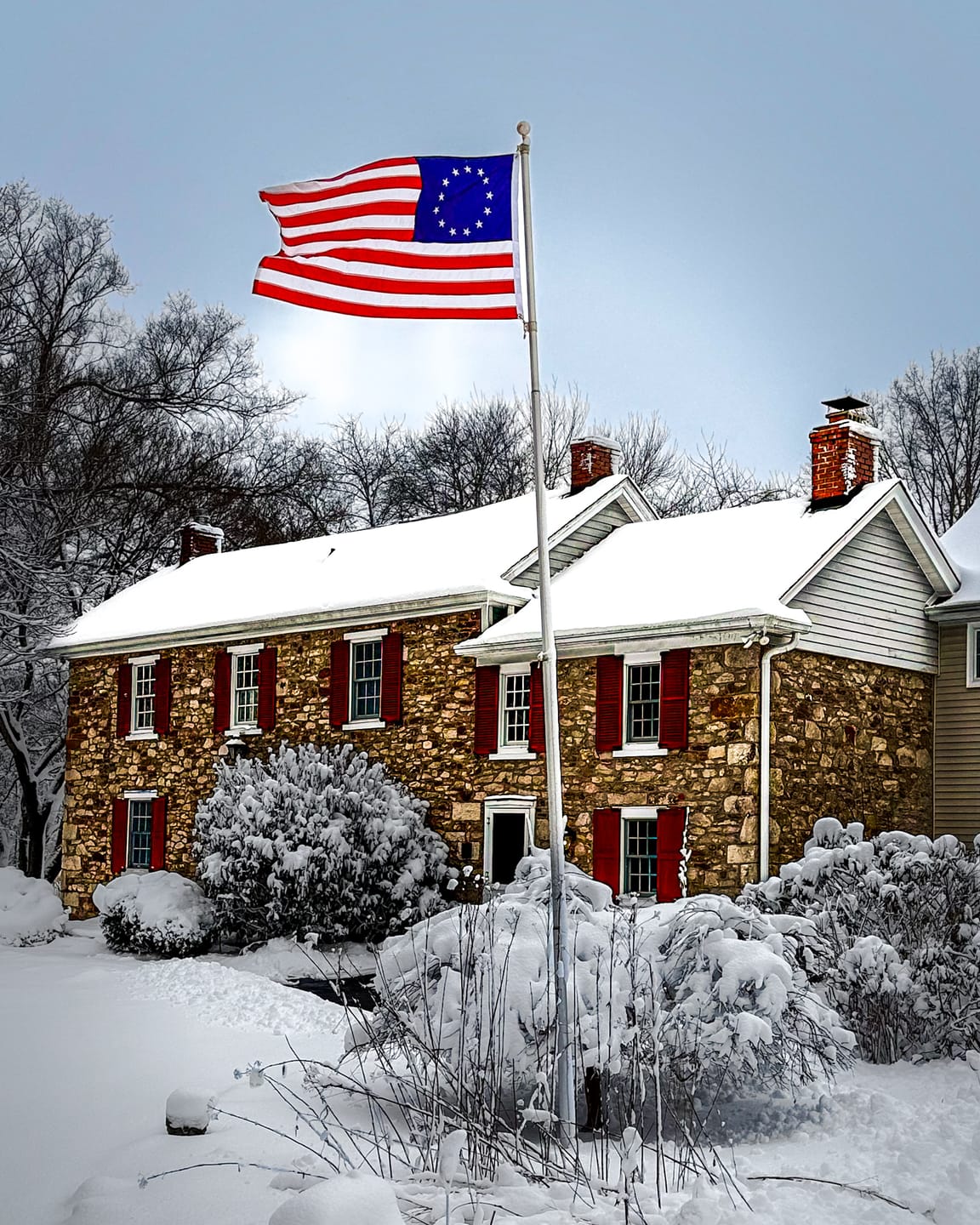Customer photo review of Betsy Ross Flag - Fully Sewn and Embroidered