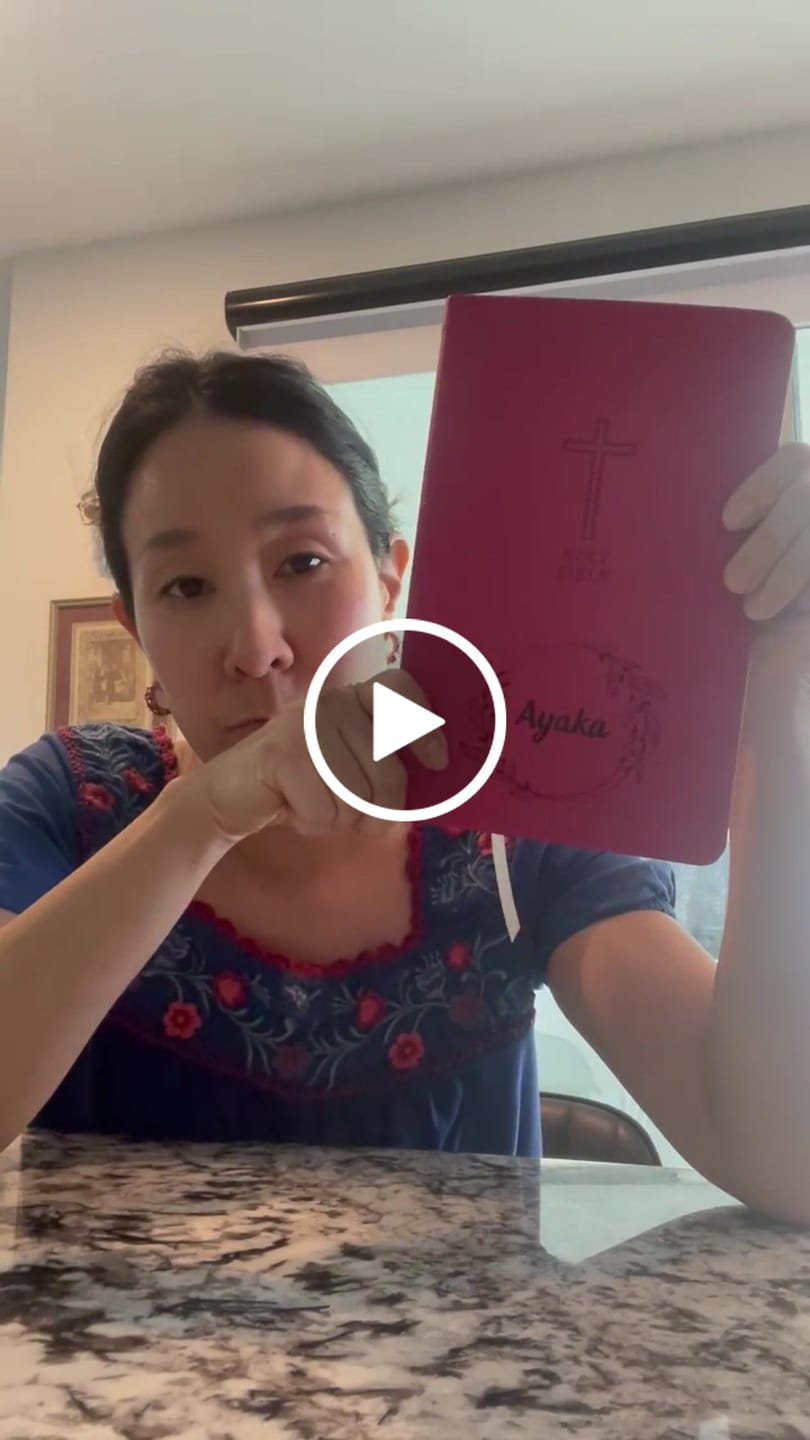 Customer video review of Personalized KJV Pink Value Thinline Bible - Red Letter - Engraved Cross Floral Frame