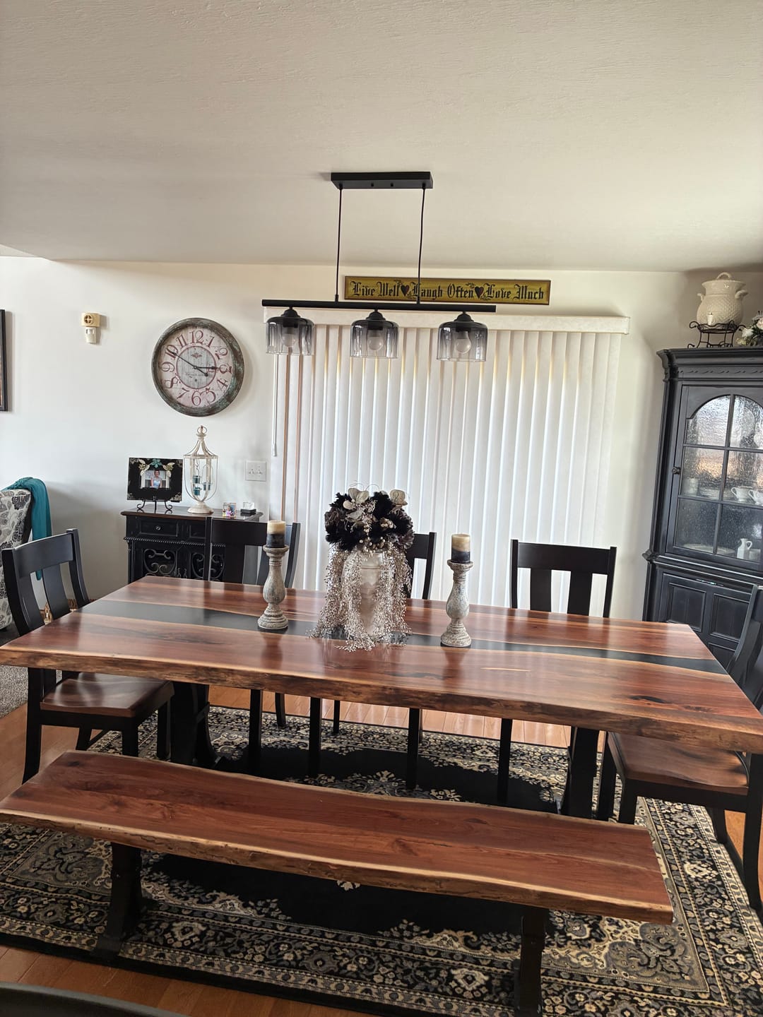 Customer photo review of Contemporary 3-Light Gradual Smoked Glass Island Chandelier
