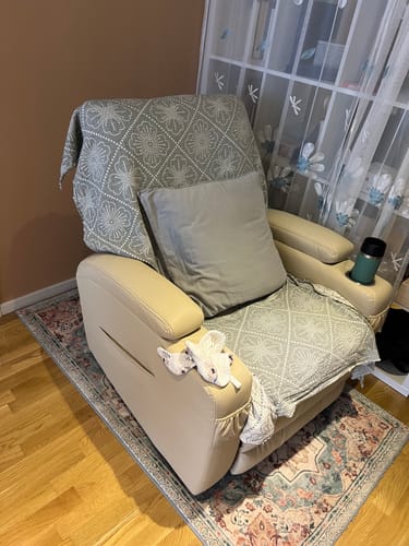 Customer photo review of Airsky Swivel Rocking Recliner Nursing Breastfeeding Chair For Mom R2