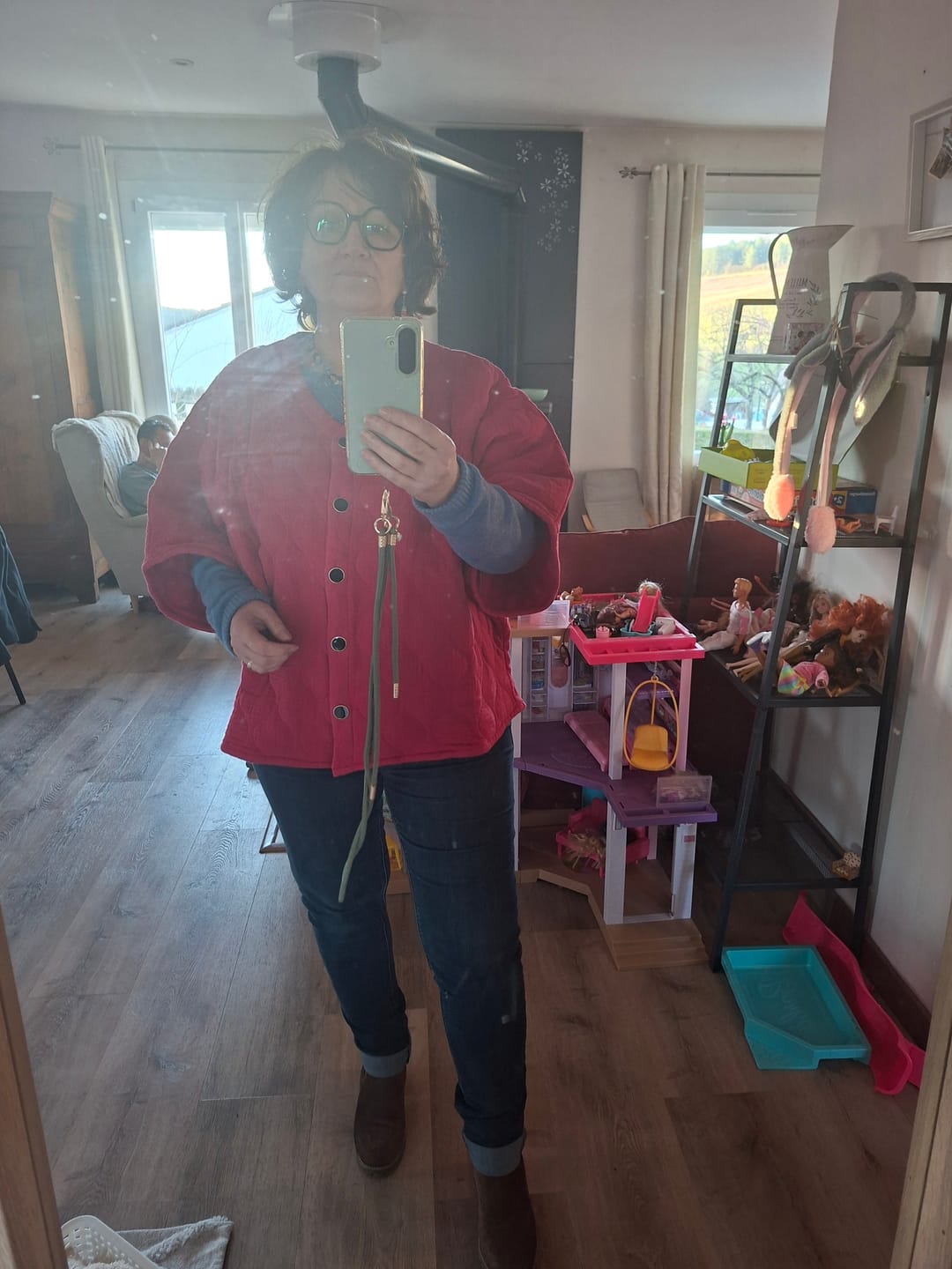 Customer photo review of Veste kimono Yoko - double gaze de coton matelassé fushia