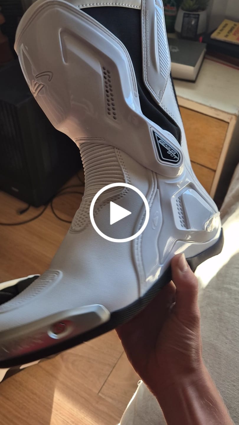 Customer video review of Motorcycle Riding Boots White