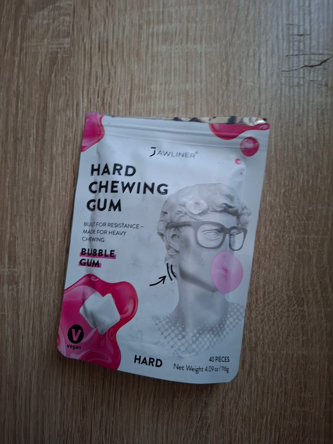 Customer photo review of JAWLINER® Hard Chewing Gum