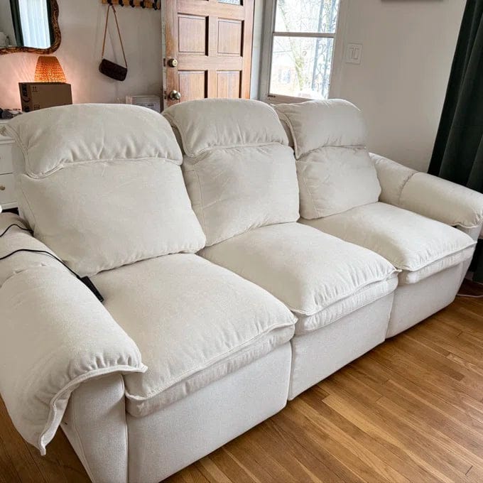 Customer photo review of CloudCubo 3-Seat Modular Power Reclining Sectional Sofa with Ottoman