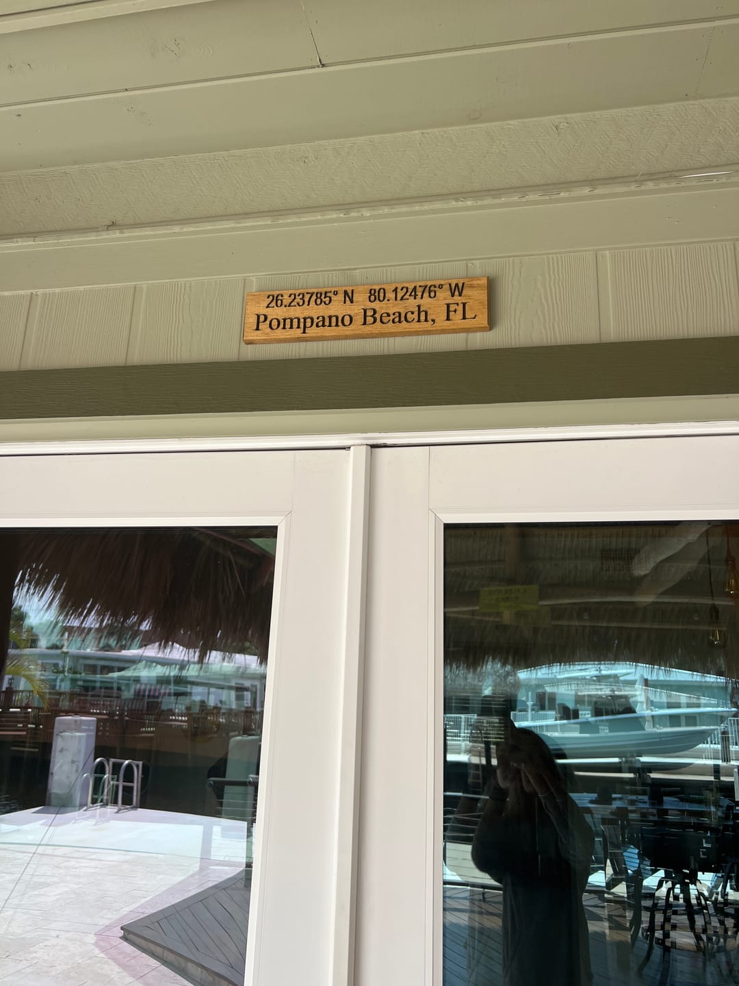 Customer photo review of Personalized GPS Coordinates Sign