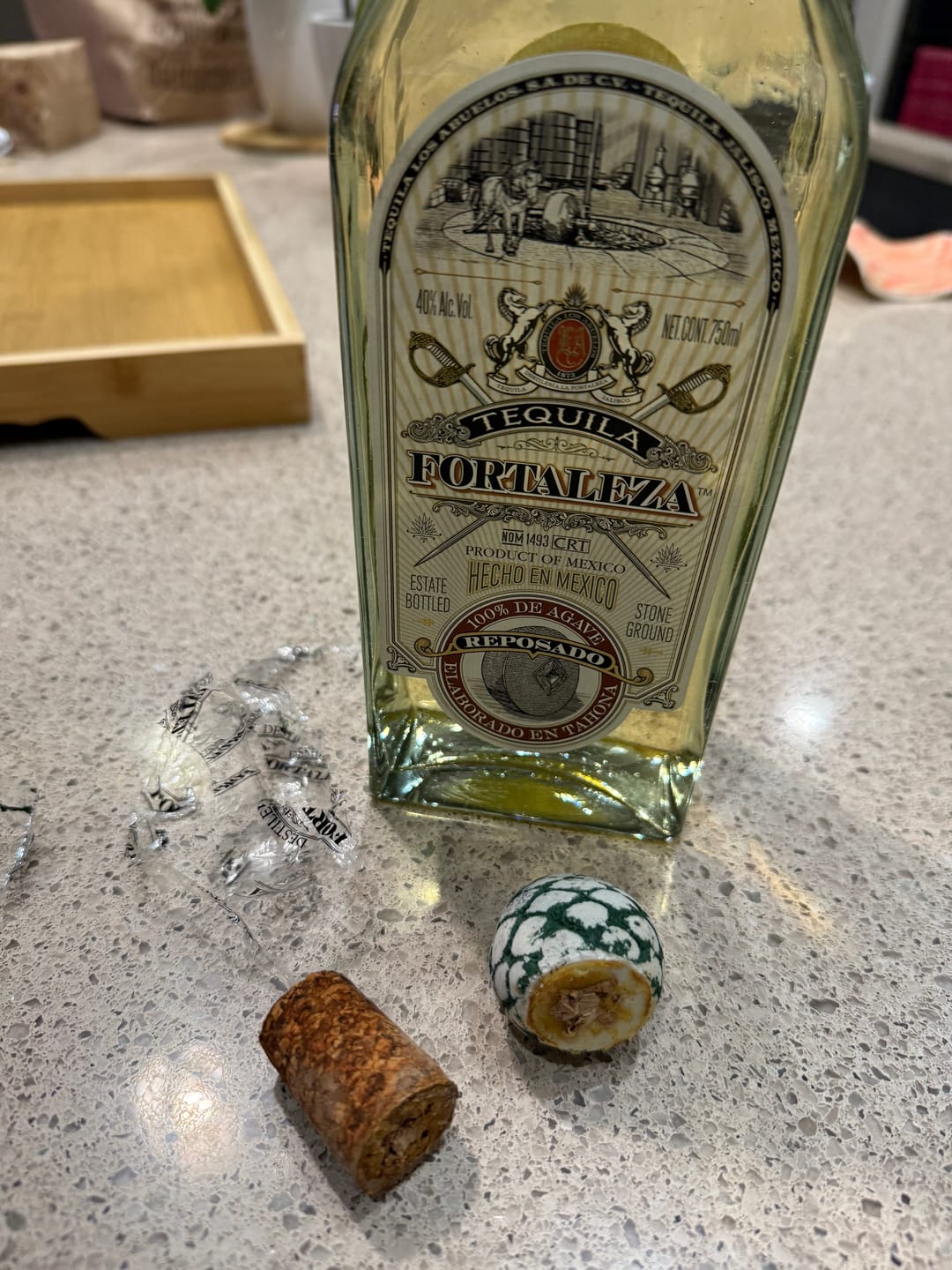 Customer photo review of Fortaleza Reposado Tequila