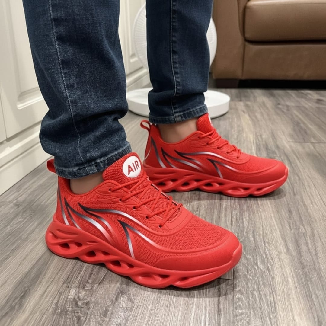 Customer photo review of Men’s Comfort Cushion Trainers - Black