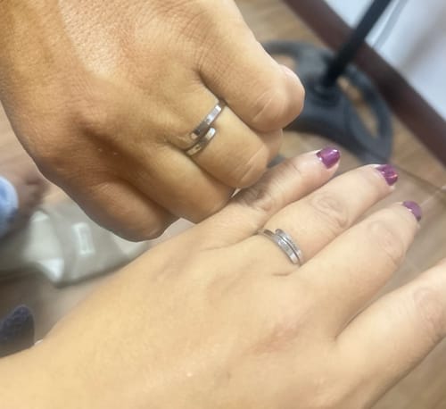 Customer photo review of Printave™ Personalized 2 Layers Ring