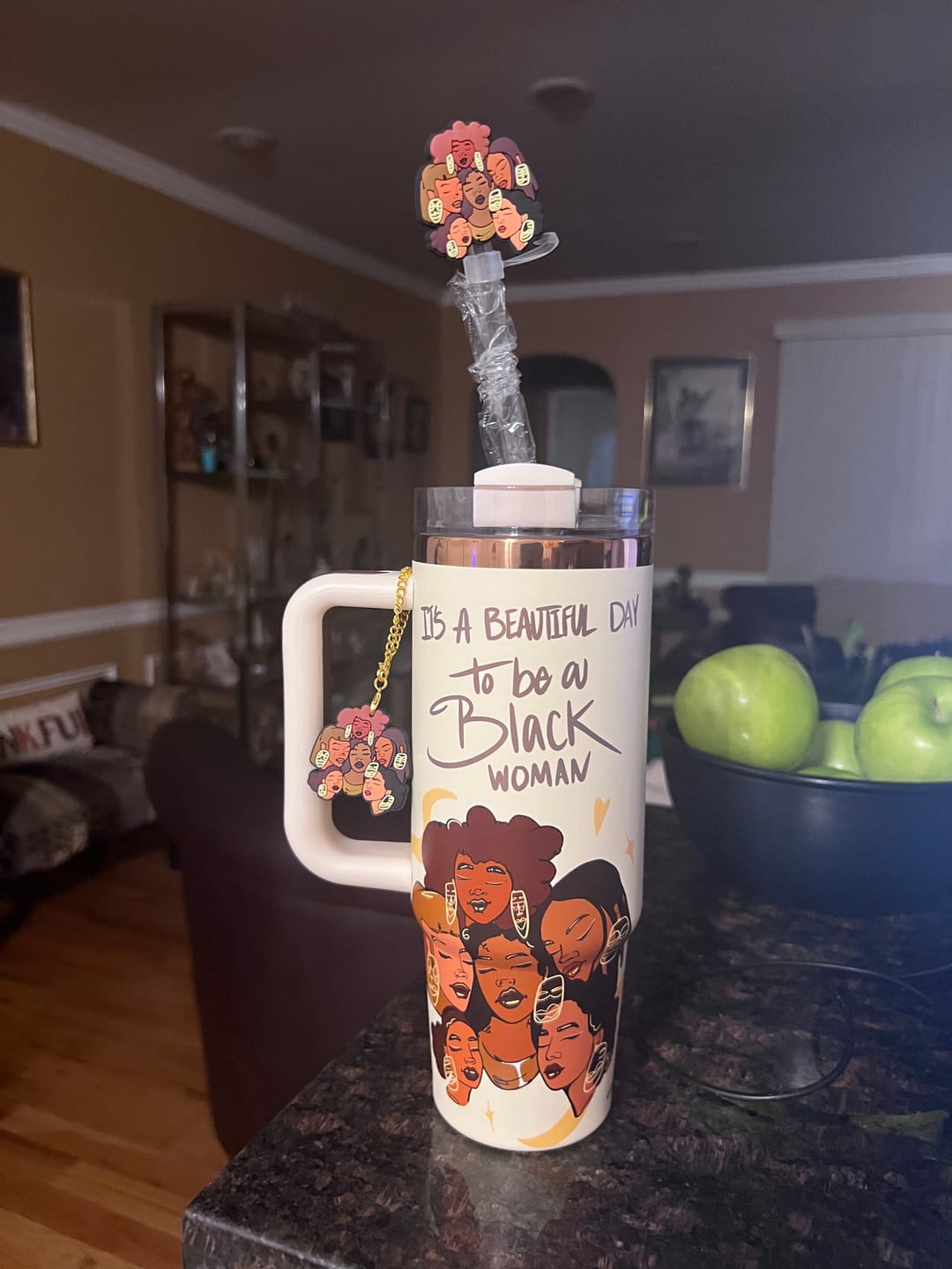 Customer photo review of Limited Edition "Crème Brûlée" Insulated Tumbler – Pinklomein x Cecilia's House Collab