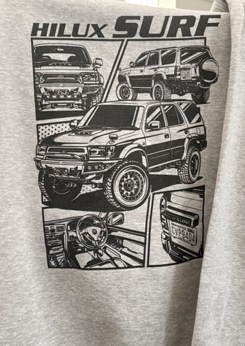 Customer photo review of Hilux Surf Comic Heavy Weight Hoodie- Heather Grey