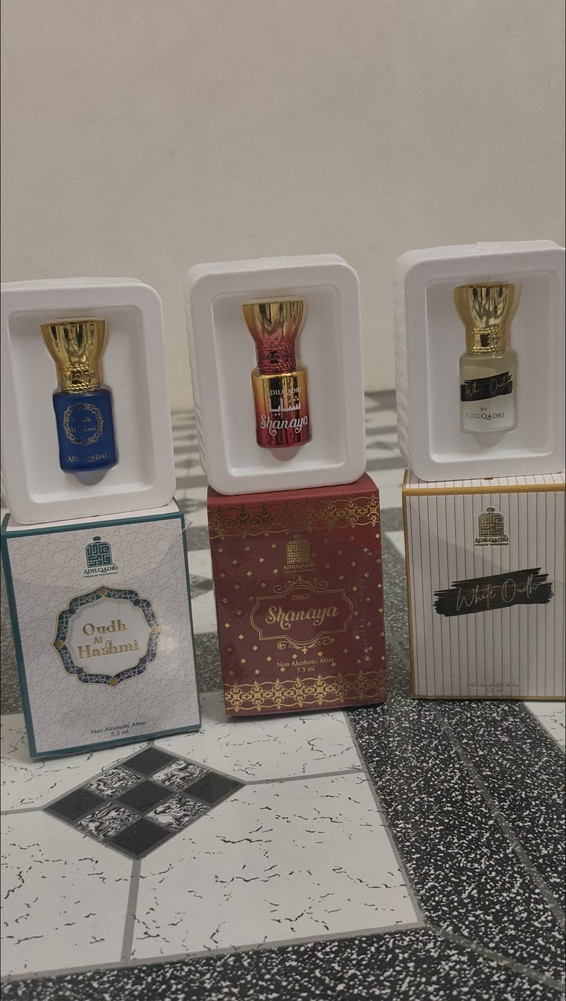 Customer photo review of 3 Pcs Attar Set Shanaya, White Oudh And Oudh Al Hashmi 5.5 Ml Each