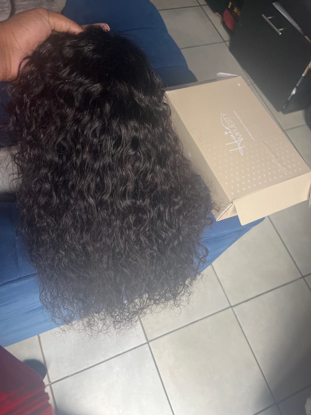 Customer photo review of LUSANDA - Water Wave Brazilian 13x4 Lace Front Wig