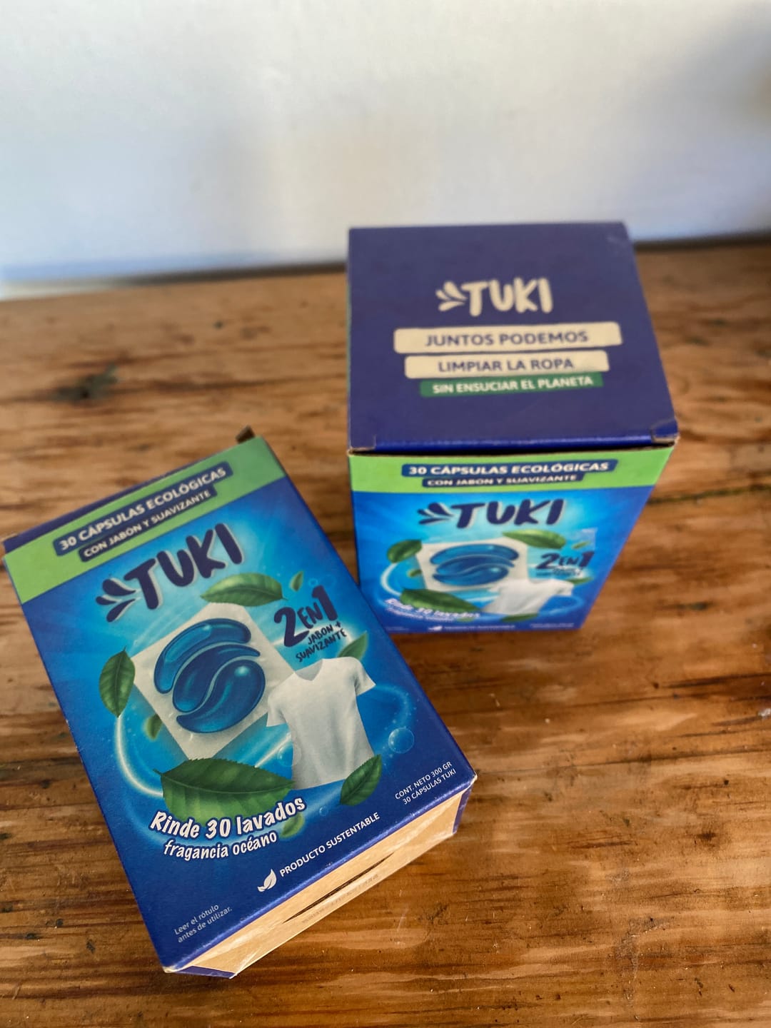 Customer photo review of Capsulas Tuki Ecológicas ♻️ 2en1 con Jabón y Suavizante