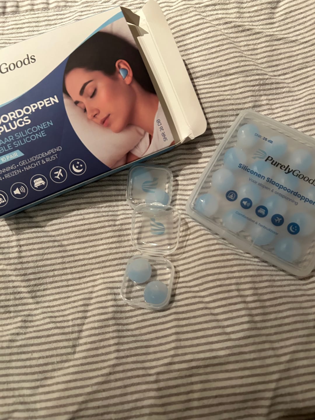 Customer photo review of PurelyGoods Slaap Oordoppen Siliconen - (20 stuks)