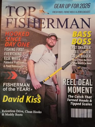 Customer photo review of Personalized "Top Fisherman" Magazine Cover Poster With Photo & Name Angler Funny Fisherman Gift For Fishing Lover