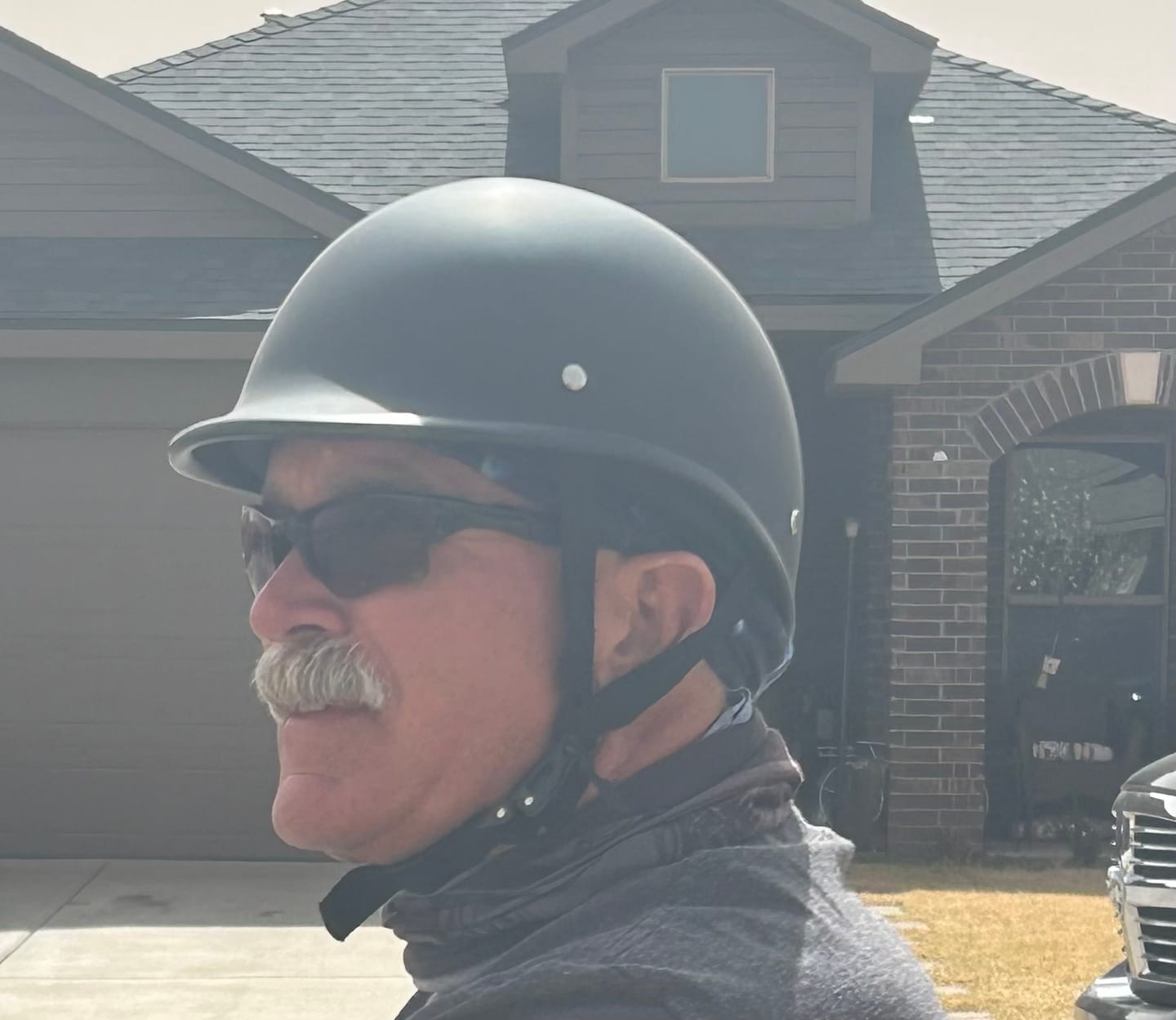 Customer photo review of Low Profile Reversible Polo AS/NZ Helmet - Matte Black