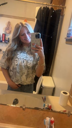 Customer photo review of Pre-Order Jesus Is King Premium Tee