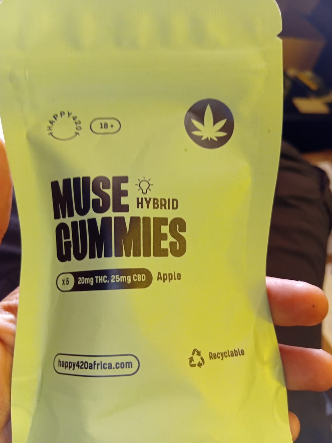 Customer photo review of THC Muse Gummies - Apple