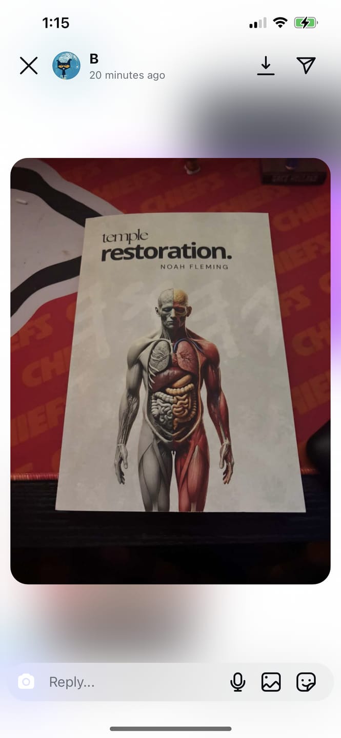 Customer photo review of Temple Restoration Ebook