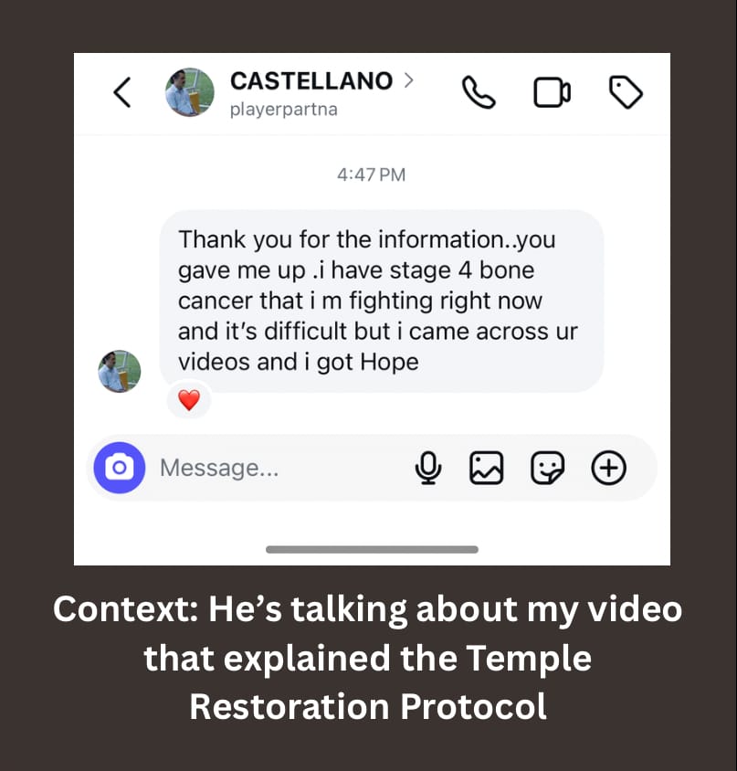Customer photo review of Temple Restoration Ebook